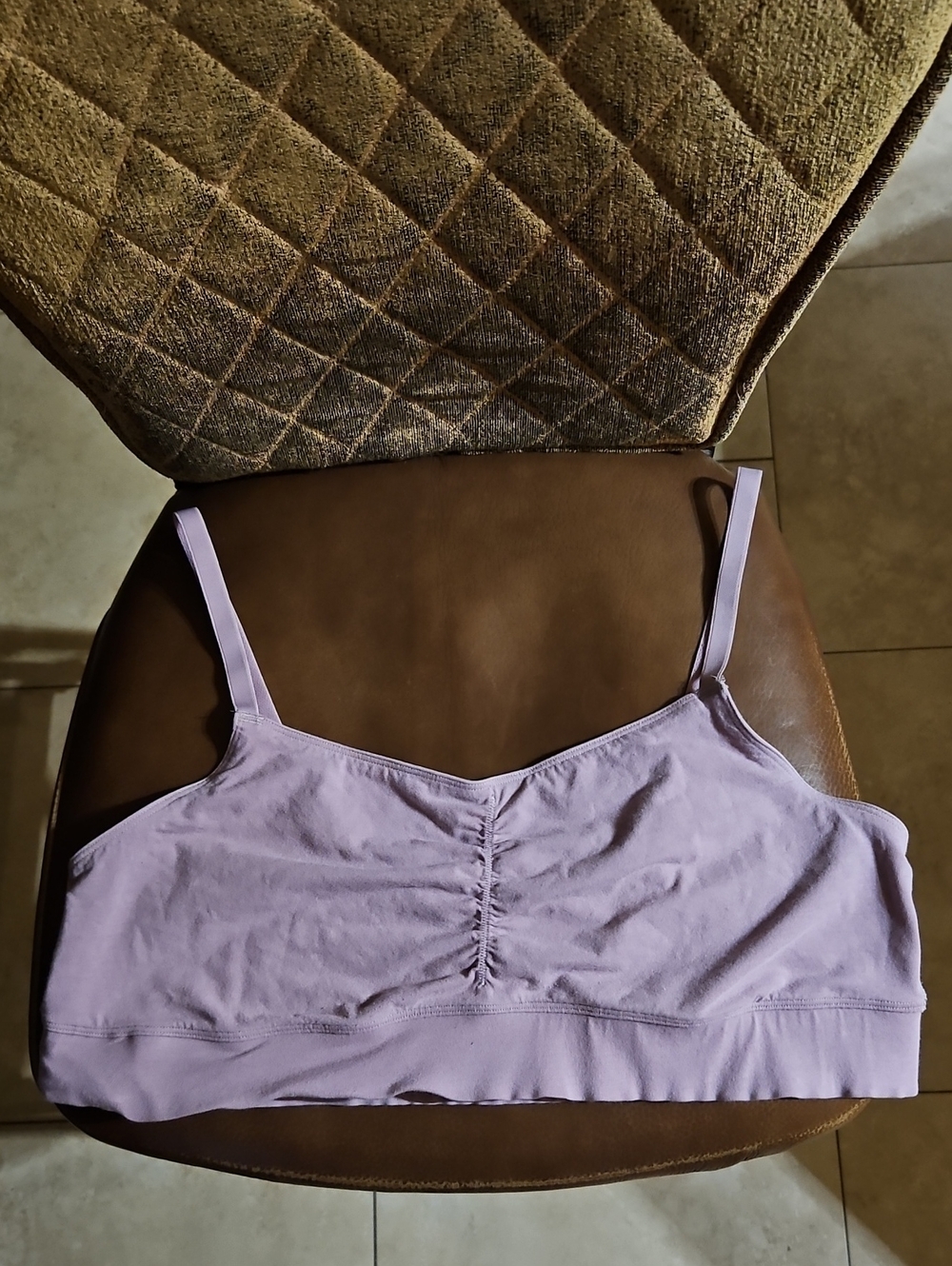Duluth Trading Co Free Range Organic Cotton Bralette Bra Wirefree Unlined Purple